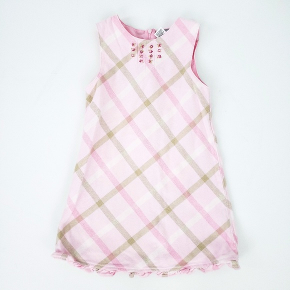Carters Sleeveless Pink Plaid Dress Size 6 - Picture 1 of 5